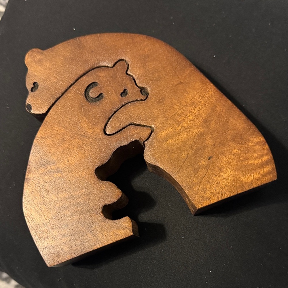 Wooden Bear Puzzle Decor